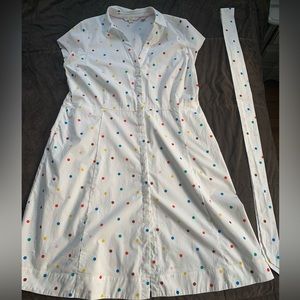 Boden shirt dress, US size 16/18R, polka dot print